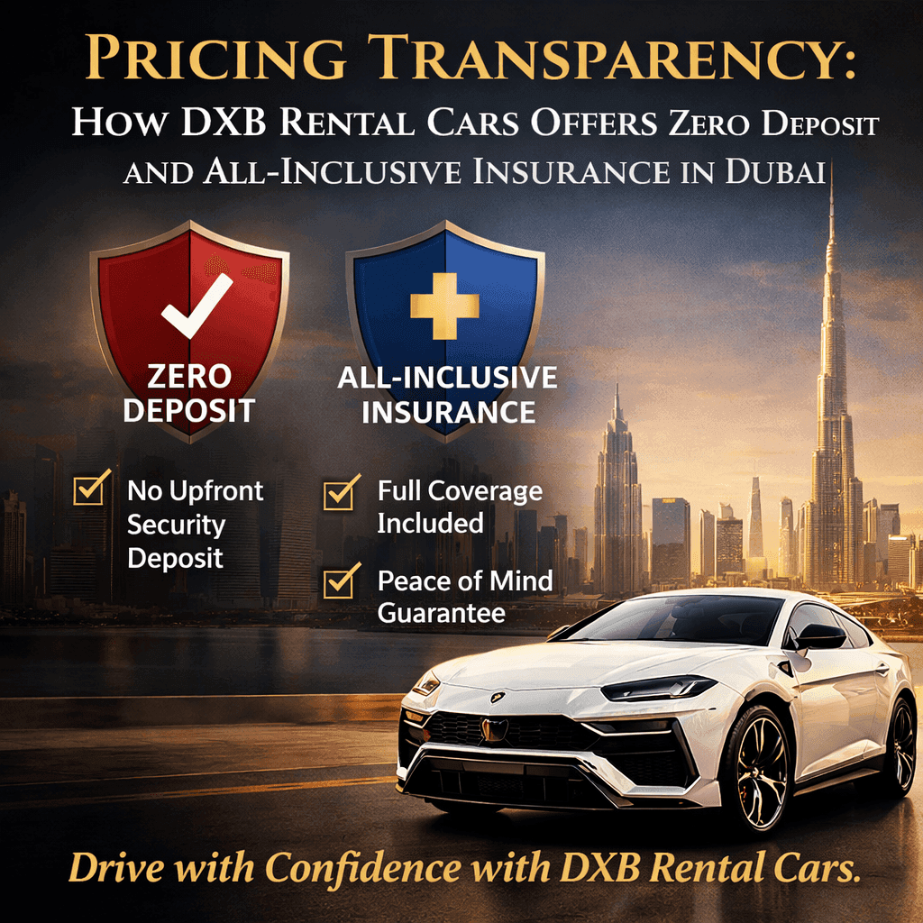 Luxury car rental with zero deposit and all-inclusive insurance in Dubai
